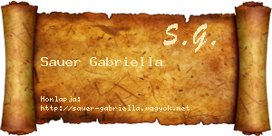 Sauer Gabriella névjegykártya